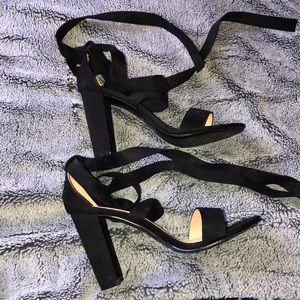 Brand new never worn high tie up heels